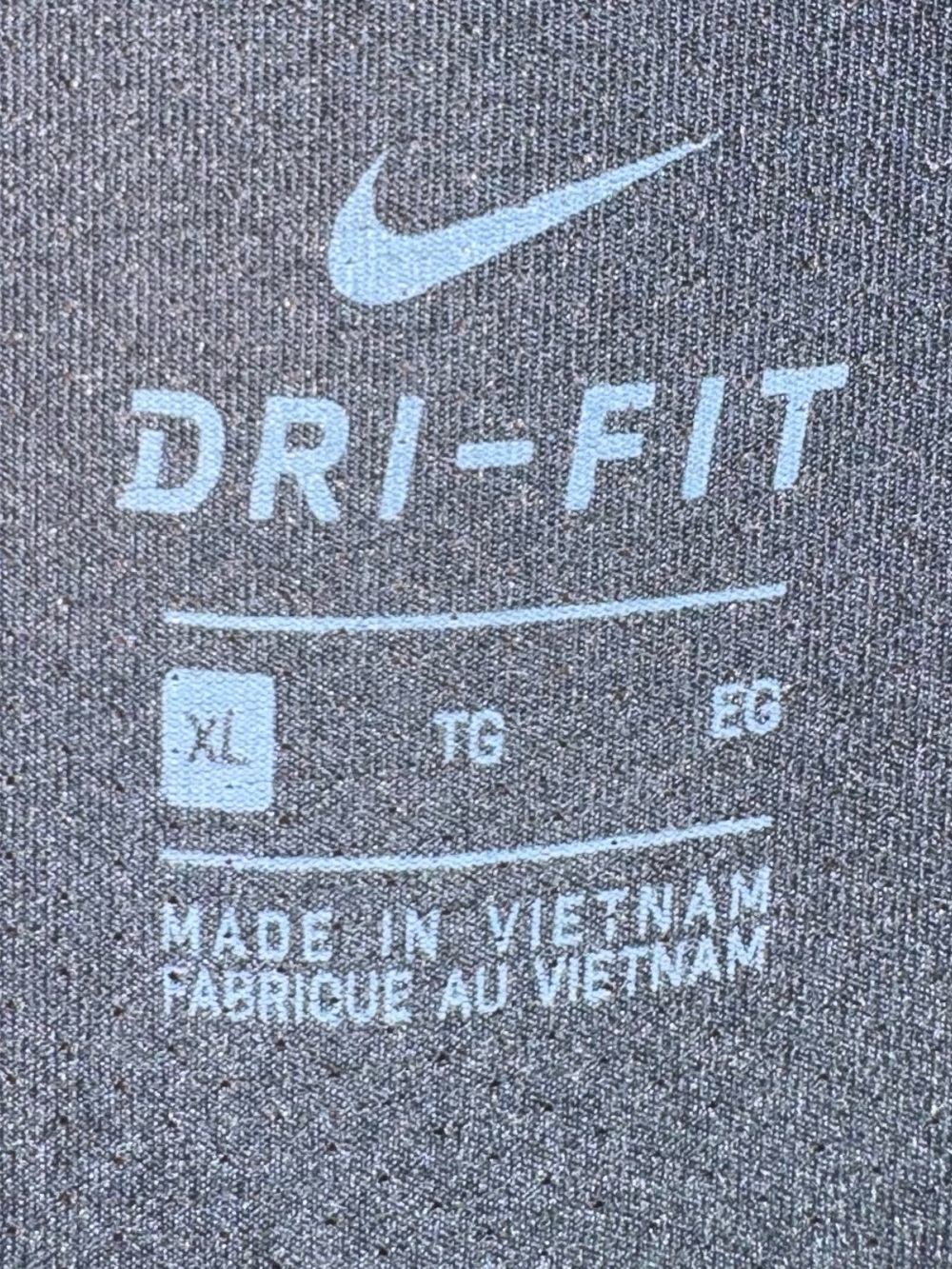Nike Black V-Neck Dri-FIT Short Sleeve Tee with White Swoosh - Picture 2 of 2